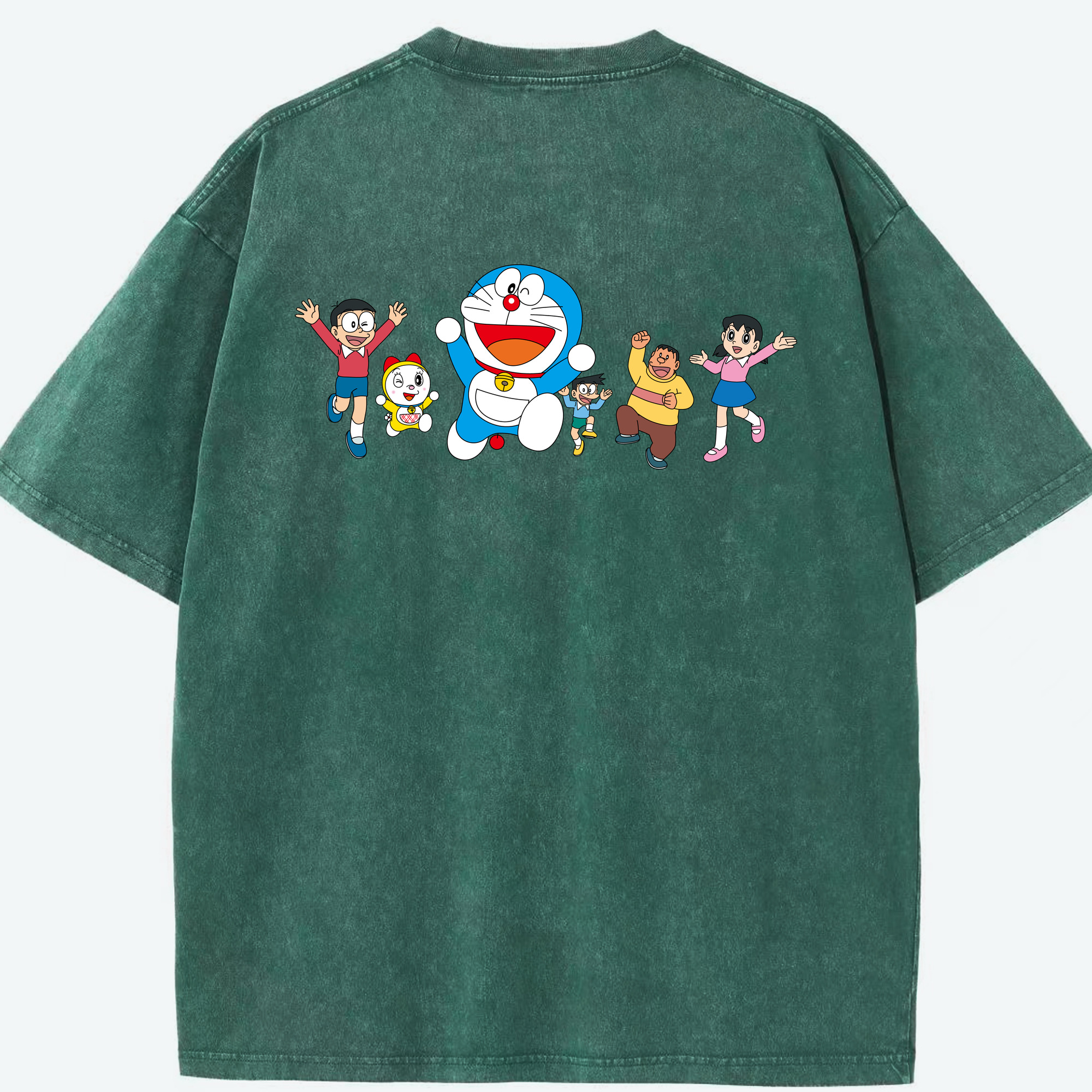 （画像用） ドラえもん 骨川 スネ夫 Doraemon Honekawa Suneo 綿100% ヴィンテージ風 半袖Tシャツ（背面プリント）